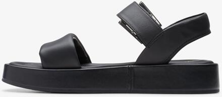 Clarks Alda Band Zwarte Leren Sandalen