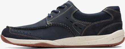 Clarks Allston Edge Marine Nubuck Schoenen Blauw - EU 41 / UK 7.5
