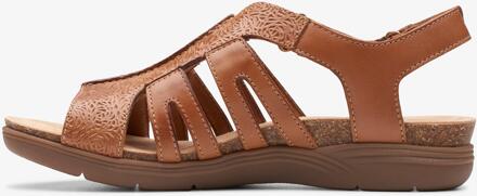 Clarks April Belle Tan Leren Sandalen Bruin - EU 38 / UK 5