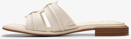 Clarks Ariany Mule Crème Leren Sandalen Wit