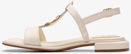Clarks Ariany Sling Crème Leren Sandalen Wit
