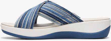 Clarks Arla Wave Blue Combi Sandalen Blauw