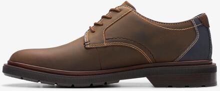 Clarks Burchill Derby Bijenwas Leer Schoenen - maat Bruin