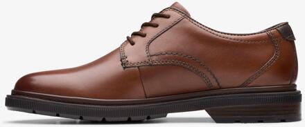 Clarks Burchill Derby Donkerbruin Leren Schoenen - EU 40.5 / UK 7