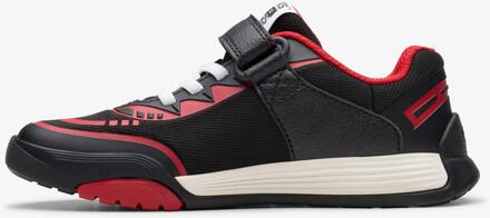 Clarks CicaStarFlexK Zwart/Rood Sneakers