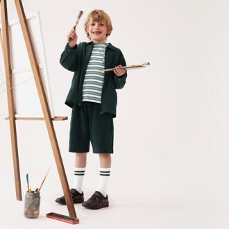 Clarks Clowder Stripe Kid Zwarte Leren Schoenen - maat