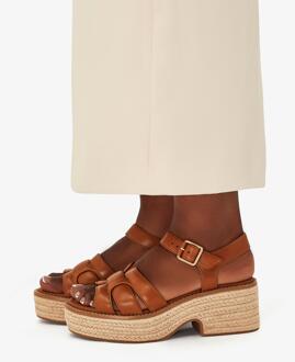 Clarks Coledale Strap Tan Leren Sandalen Bruin