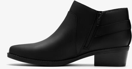 Clarks Danyelle Gema Zwart Glanzend Leren Laarzen - 5 Wide Fit (UK Shoe)