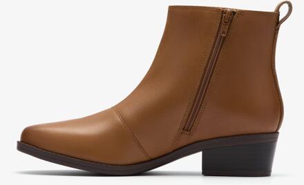 Clarks Danyelle Skip Tan Leren Laarzen Bruin