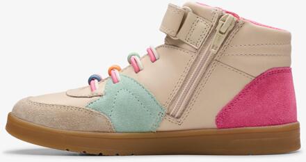 Clarks DiscoBeamHi K. Cotton Sneakers Beige - 25.5 EU/IT