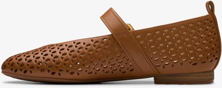 Clarks Fawna Jane Tan Leather Schoenen Bruin