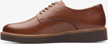 Clarks Glickly Derby Donkerbruine Leren Schoenen - EU 37.5 / UK 4.5
