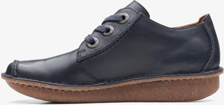 Clarks Grappige Droom Marineblauwe Leren Schoenen