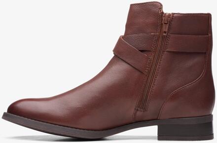 Clarks Hamble Buckle Britse Tan Leren Laarzen Bruin - EU 37 / UK 4