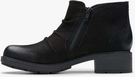Clarks Hearth Clara Zwarte Nubuck Laarzen