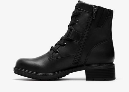 Clarks Hearth Parker Zwarte Leren Boots
