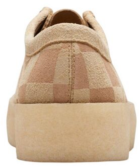 Clarks Heren Wallabee Geruite Suède Cupsole Schoenen (Bruin)