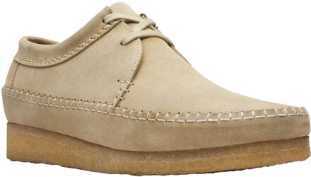 Clarks Heren Weaver Suède Schoenen (Bruin)