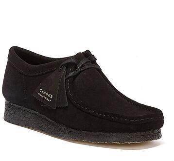 Clarks Herenschoenen - Wallabee - G - black suede - maat 6