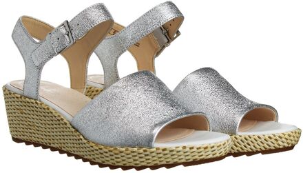 Clarks Kamara Sun Dames Zilveren Wedges - EU 38 / UK 5