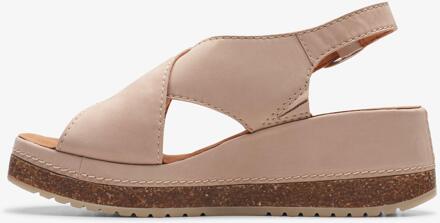 Clarks Kassanda Stap Sand Nubuck Sandalen Beige
