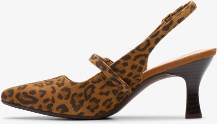 Clarks Kataleyna Ruby Panterprint Schoenen Bruin - EU 40.5 / UK 7