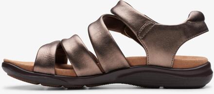 Clarks Kitly Ave Bronzen Leren Sandalen Metallic - EU 38 / UK 5