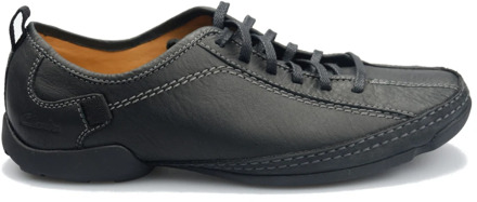 Clarks Klassieke Heren Sneaker van Leer Clarks , Black , Heren - 44 Eu,45 EU