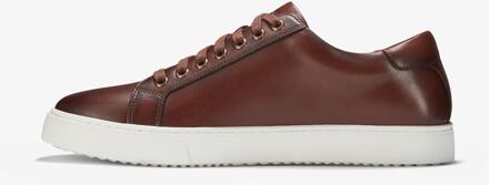 Clarks Lockton Kanten Tan Leren Sneakers - maat EU 39/ UK 6 Bruin