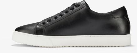 Clarks Lockton Leren Sneakers in Zwart met Veters - maat EU 39/ UK 6