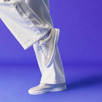 Clarks Makea Court Metallic Leren Schoenen