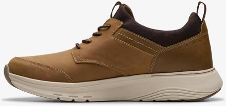 Clarks Motion Trek EZ Donkerbruin Leren Sneakers