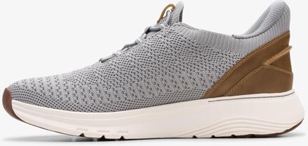 Clarks Motion Trek LO Grijze Brei Sneakers - maat EU 41 / UK 7.5 Grijs