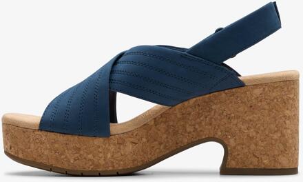 Clarks Nerisa West Marine Nubuck Sandalen Blauw - EU 39/ UK 6