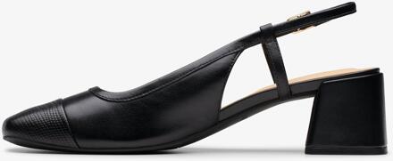 Clarks Nyta45 Sling Zwarte Combi Lea Schoenen