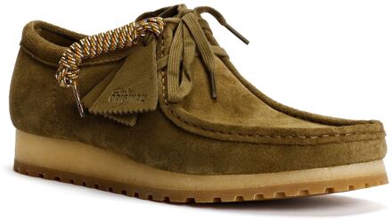 Clarks Originals Wallabee RB Heren Groene Suède Veterschoenen