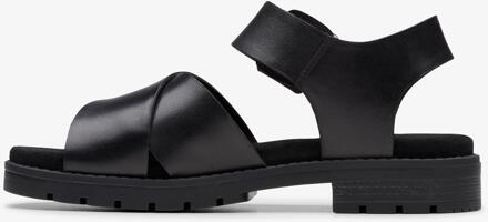 Clarks Orinoco Cross Zwarte Leren Sandalen - EU 37 / UK 4