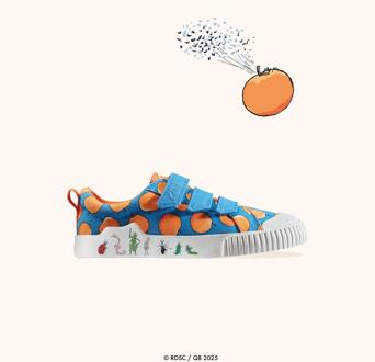 Clarks RDFoxingAir K Blue Canvas Schoenen Blauw