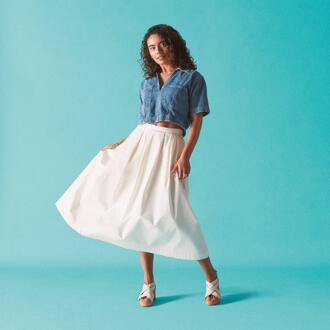 Clarks Sabina Sling Crème Leren Sandalen Wit