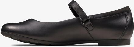 Clarks Scala Dawn Y Zwarte Leren Schoenen - EU 22.5 / UK 5.5