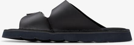 Clarks Solsbury Strap Zwarte Leren Sandalen - EU 44