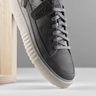 Clarks Somerset Kant Donkergrijze Nubuck Schoenen Grijs