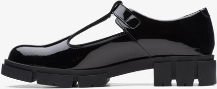Clarks Teala Bar Zwarte Leren Patent Schoenen - EU 39/ UK 6