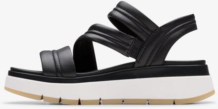 Clarks Toscaanse Band Zwarte Leren Sandalen