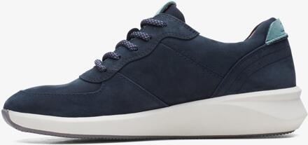 Clarks Un Rio Sprint Marine Nubuck Sneakers Blauw - EU 36 / UK 3