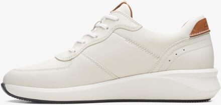 Clarks Un Rio Sprint Witte Combinatie Leren Sneakers - EU 40.5 / UK 7