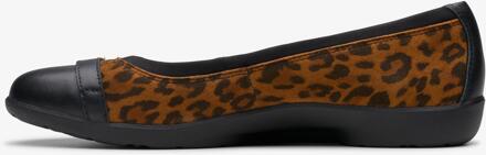 Clarks Weide Rozen Luipaardpatroon Schoenen Bruin - EU 40.5 / UK 7
