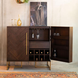 Class Wijnkast Bruin, Goud