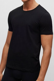 Classic Crew Neck T-shirt Heren (3-pack) zwart - XL