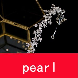Classic Crystal Wedding Hoofddeksels Zirconia Haarband Bruids Haar Accessoires Hoofdtooi Bridal Crown Diner Party Accessoires pearl